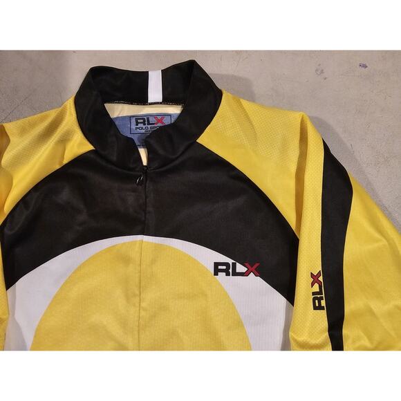 Vintage Ralph Lauren Cycling Jersey RLX Men's Large Polo Sport Shirt Made in USA - Picture 2 of 7